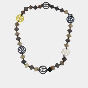 Hermes Lena Horn & Lacquer Necklace