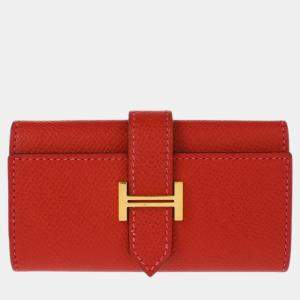Hermes Rouge Casaque Epsom Key Case