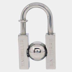 Hermes 2001 Earth Cadena Padlock Silver Small