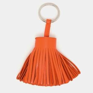 Hermès Orange Leather Milo Carmen Keyring