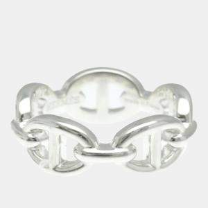  Hermes Silver 925 Chaine D'ancre Ring EU 52