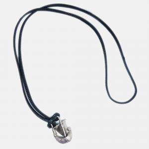 Hermes Silver-Tone Metal L' Air de Paris Yacht Cadena Pendant Necklace