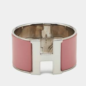 Hermès Clic Clac H Enamel Palladium Plated Bracelet