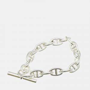 Pre Owned Hermes Chaine D'ancre Silver MM Bracelet