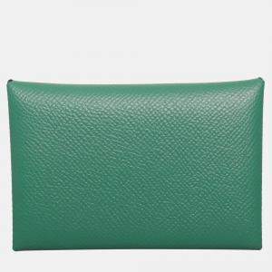Pre Owned Hermes Calvi Leather Wallet