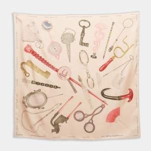 Hermès Pink Silk Nous Sommes Inseparables Scarf