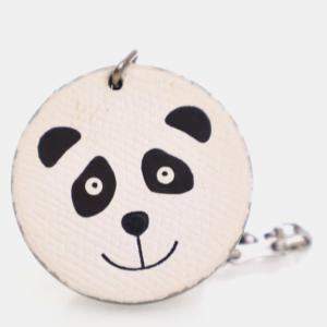 Pre Owned Hermes Epsom White Panda Bag Charm