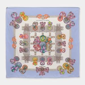 Pre Owned Hermès Multicolor Silk Les Rubans Du Cheval Scarf