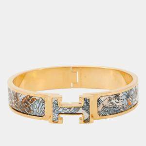 Pre Owned Hermes Clich Size PM Beige Metal Enamel
