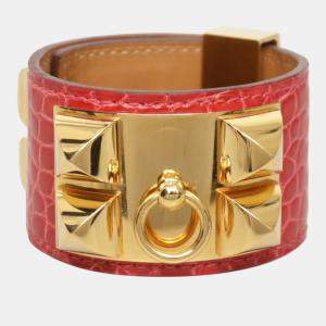 Pre Owned Hermes Shiny Alligator Collier de Chien Bracelet