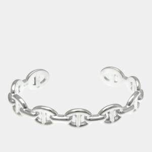 Pre Owned Hermes Chaine D'Ancre Bangle Silver 925 No Stone Bangle Silver