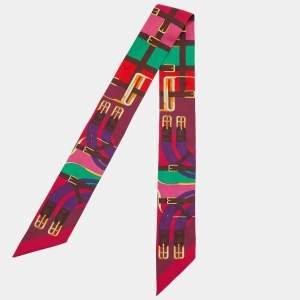 Pre Owned Hermès Multicolor Grand Manege Silk Twilly
