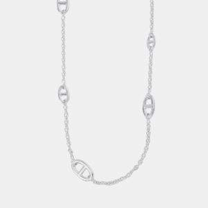 Pre Owned Hermes Farandole Silver 925 Necklace 31.5"