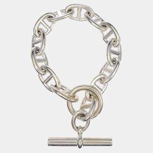 Pre Owned Hermes Chaine d'Ancre TGM Bracelet Ag925 Silver