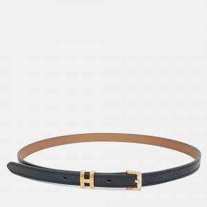 Pre Owned Hermes Black Leather Pop H Belt B