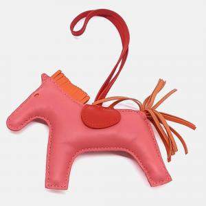 Pre Owned Hermes Pink Leather Rodeo Bag Medium