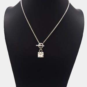 Pre Owned Hermes Silver Birkin Necklace