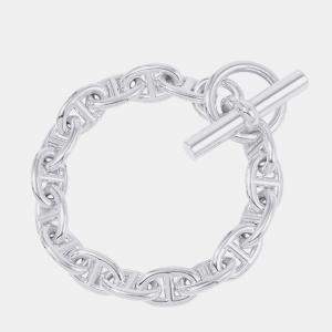 Pre Owned Hermes Chaine D'Ancre Bracelet 16 Frames Size Pm Sv925