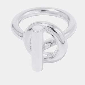 مملوكة مسبقًا Hermes Echappee Silver 925 Ring MM EU 51 