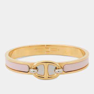 مملوكة مسبقًا Hermes Mini Clic Chaine D'Ancre Rose Kander Metal Enamel