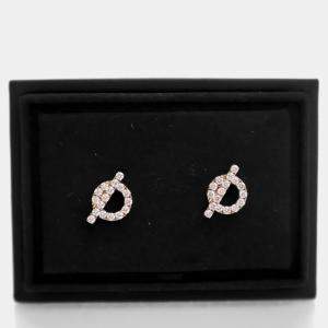 مملوكة مسبقًا Hermes 18K Rose Gold Finesse Earrings