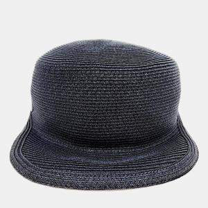 مملوكة مسبقًا Hermes Navy Blue Paper Polyester Hat