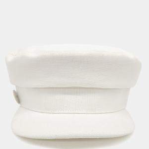 مملوكة مسبقًا Hermes White Fabric Hunting Cap