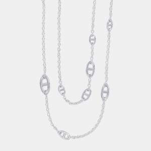 مملوكة مسبقًا Hermes Chaine D'Ancre Sv925 Farandole Necklace Size 63" 