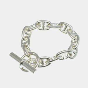 Pre Owned Hermes Chaine D'Ancre MM Silver 925 No Stone Link Bracelet Silver