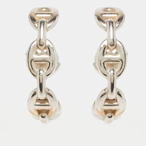 مملوكة مسبقًا Hermes Chain d'Ancre Sterling Silver Earrings