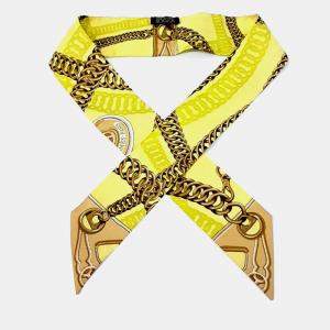 مملوكة مسبقًا Hermes Yellow Silk Twilly