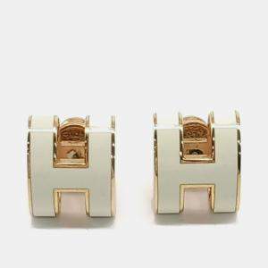 Pre Owned Hermes Pop H logo Earrings