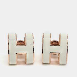 Pre Owned Hermes Pop H logo earrings