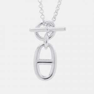 Pre Owned قلادة هيرمس شاين دانكر أميوليت فضة 925