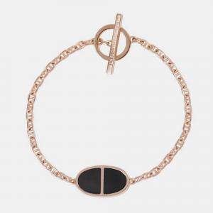 Pre Owned سوار هيرمس شاين دانكر فيرسو خزف أسود وردي صغيرة بحجم