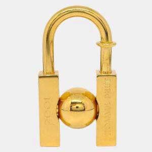 Pre Owned Hermes 2001 Earth Cadena Padlock Gold Small