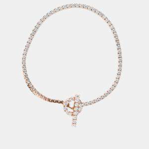 مملوكة مسبقًا Hermes 18K Yellow Gold Diamond Set Finesse Bracelet