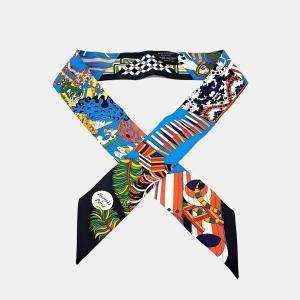 مملوكة مسبقًا وشاح هيرمس تويلي حرير متعدد الألوان