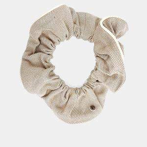 Pre Owned Hermes Fabric Beige scrunchie
