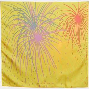 مملوكة مسبقًا Hermès Yellow Pluie d'Etincelles Silk Scarf 45