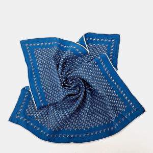 Pre Owned Hermes Blue Silk Petite Scarf