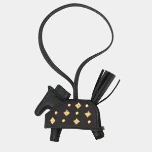 Pre Owned Hermes Robeo Padlock Black Lambskin