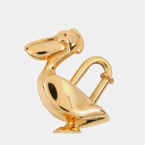 Pre Owned Hermes Cadena Pelican 1992 Gold Gold Plated