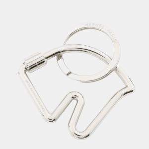 Pre Owned Hermes Cheval Key Ring Silver Metal