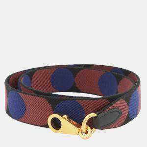 Pre Owned Hermes Shoulder Strap Sangle Flipper Ball Blue/Brown Canvas Swift Leather