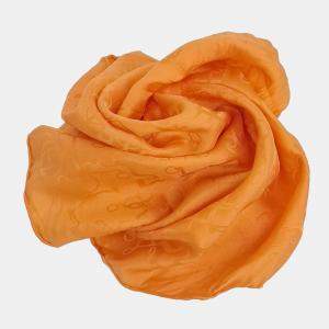 Pre Owned Hermes Orange Silk Petite Scarf