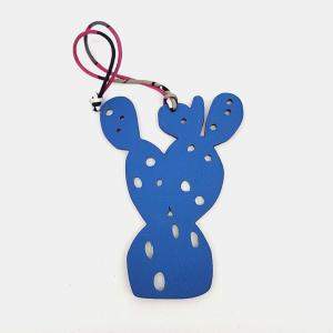 Pre Owned Hermes Petit H Petit Hache Blue Leather Bag Charm