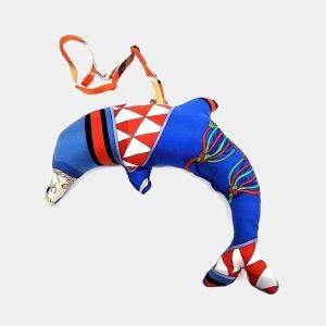 Pre Owned Hermes Petit H Petit Hache Multicolor Silk Fish Bag Charm