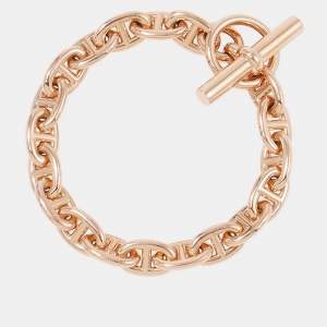 مملوكة مسبقًا Hermes Chaine D'Ancre 19 Frames Size Pm 18K Pink Gold Bracelet 