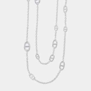 Pre Owned Hermes Chaine D'Ancre Farandole Long Necklace Size 160 Sv925